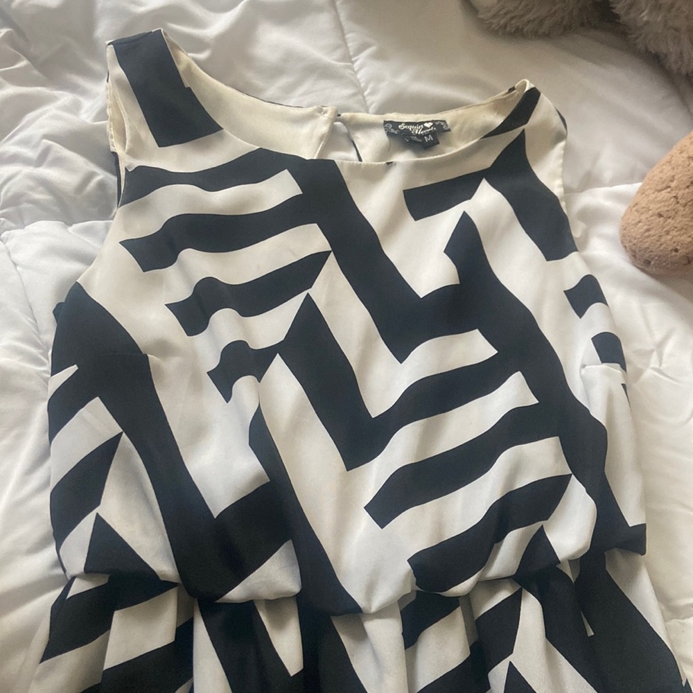Selling Sequin Hearts Dress / Color Black and White/ Size M